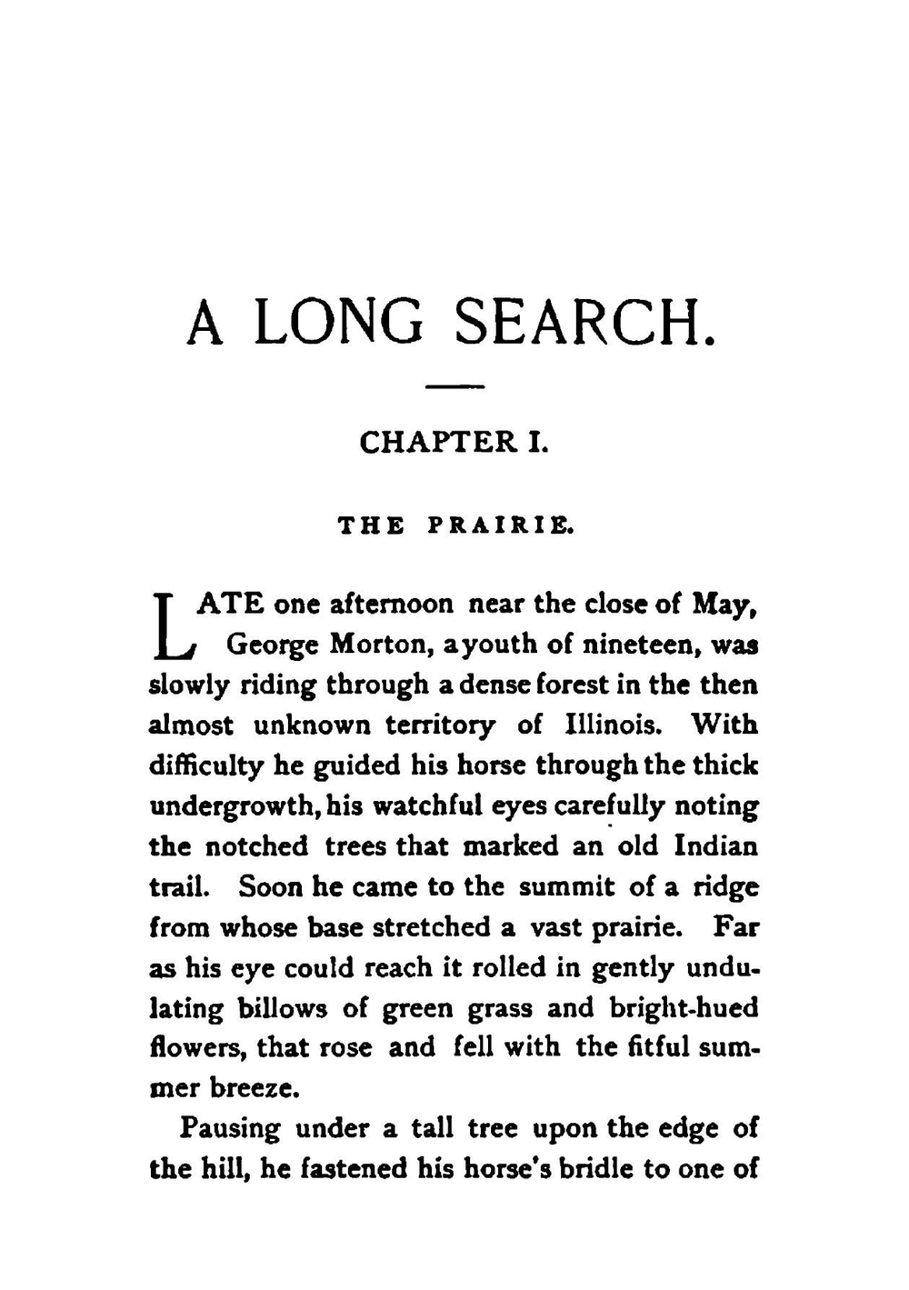 A Long Search | Mary Abigail Roe