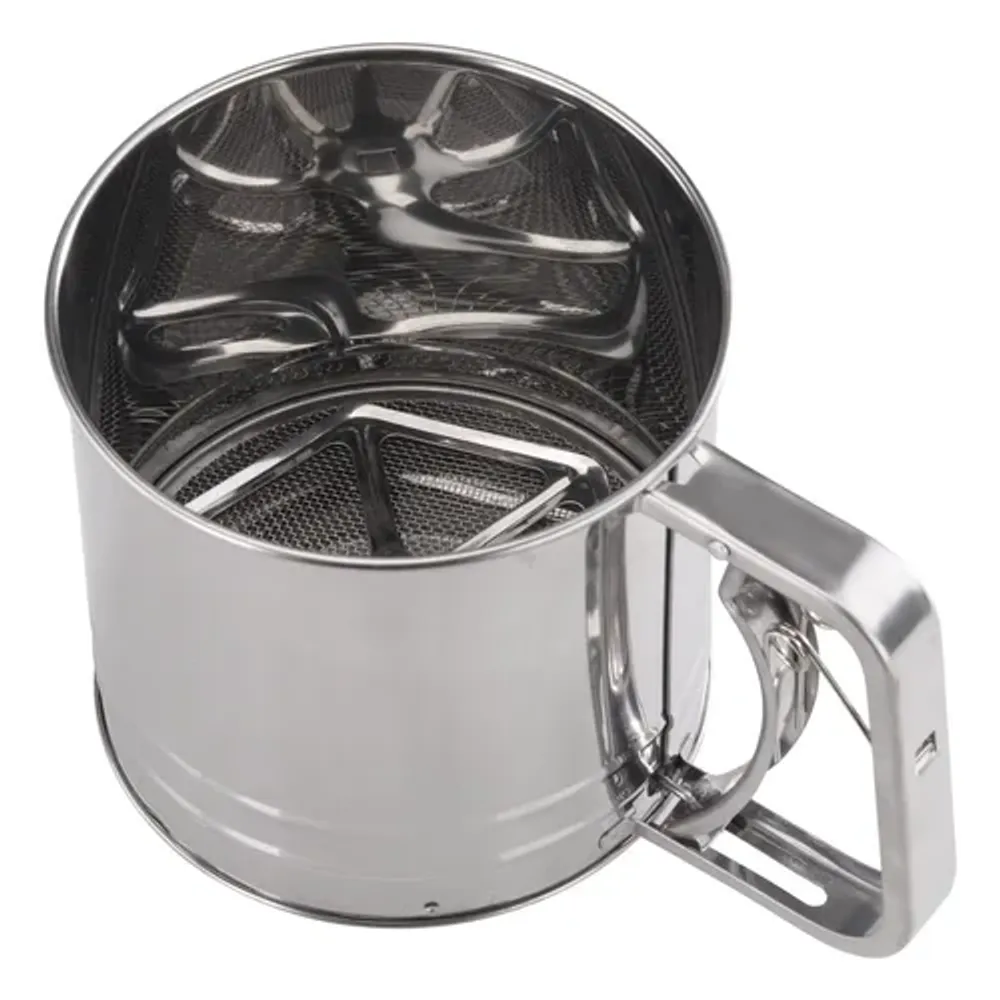 Сито 12,2 см h12,4 см кружка с механизмом нерж. мелкая сетка l 18,8 см P.L. Proff Cuisine