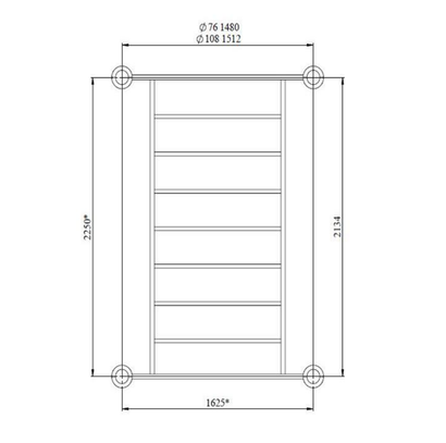 Спортивный комплекс №24, уличный рукоход 2250*1620*2700 мм., D=89 мм.