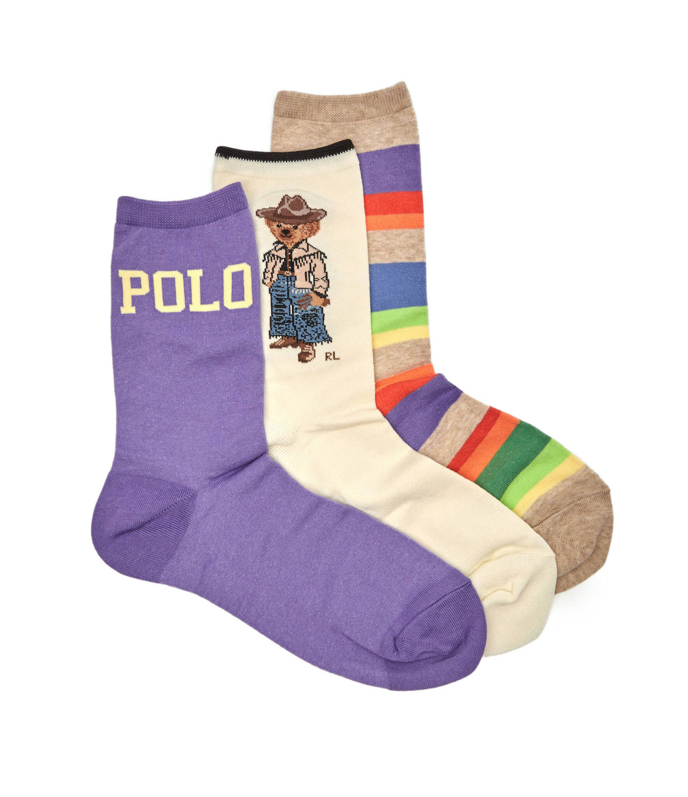 Носки 3 пары POLO RALPH LAUREN - лавандовый(455955248)