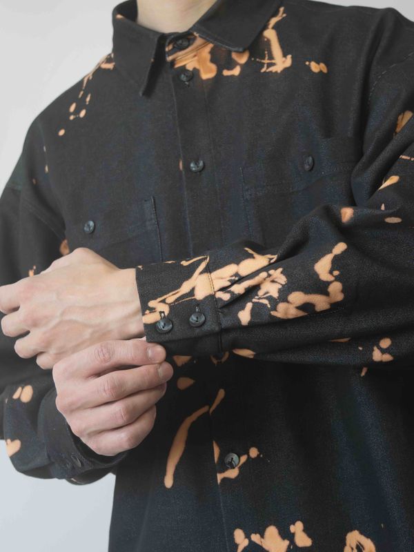 Рубашка Bleach Tie-Dye черная - фото 8