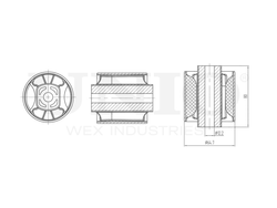 Сайлентблок внутренний переднего нижнего рычага UNIO RMP-20528