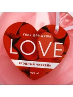 Гель для душа Love, 430 мл, аромат ягодного чизкейка, Чистое