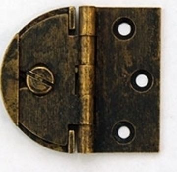 Петля карточная, регулир. 40х40мм, латунь пат.,винт, 48022.04000.03