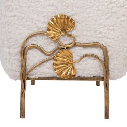 Банкетка Нимфея Молоко Бронза