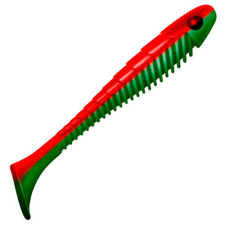 Приманка ZUB-BIGFOOT 133мм(5,2")-3шт, (цвет 035) красный верх-зеленый низ