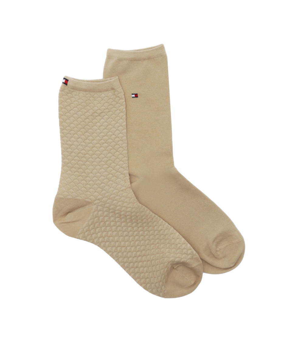 Носки 2 пары TH WOMEN SOCK 2P CF2Y Tommy Hilfiger - бежевый(701227563)