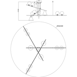 Подвесной светильник Arte Lamp A7029PL-9BK