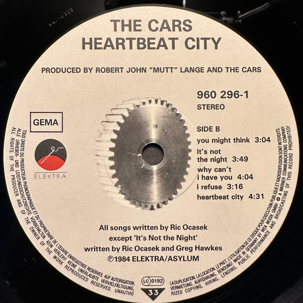 The Cars - Heartbeat City (Европа 1984г.)