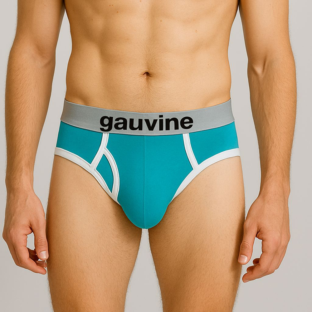Мужские трусы брифы бирюзовые GAUVINE 2002