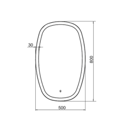 Зеркало Comforty Космея-50 светодиодная лента, бесконтактный сенсор 500*800