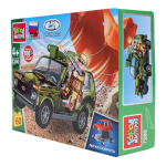 Конструктор пластмассовый 60эл. "LADA 4х4 на парашюте" в коробка 7280-CY (Город мастеров)