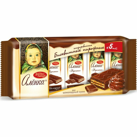 Пирожные Аленка Красный Октябрь шоколадный крем 200 гр