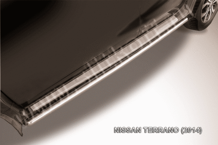 Пороги из нержавейки Nissan Terrano (2014-2023) d42 труба