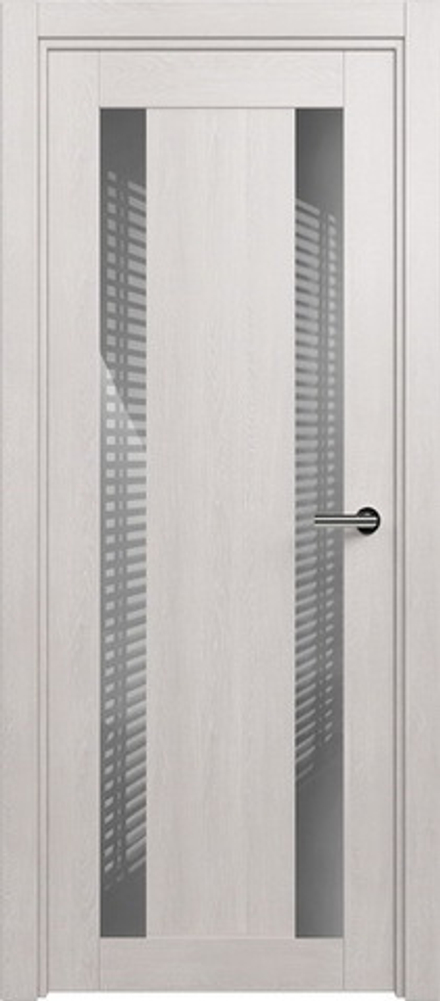 Межкомнатная дверь Status (Статус) 822 стекло глосс серое Дуб белый