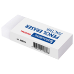 Ластик большой BRAUBERG EXTRA, 60×24×11 мм, белый, ( 4 штуки ), прямоугольный, экологичный ПВХ, картонный держатель.