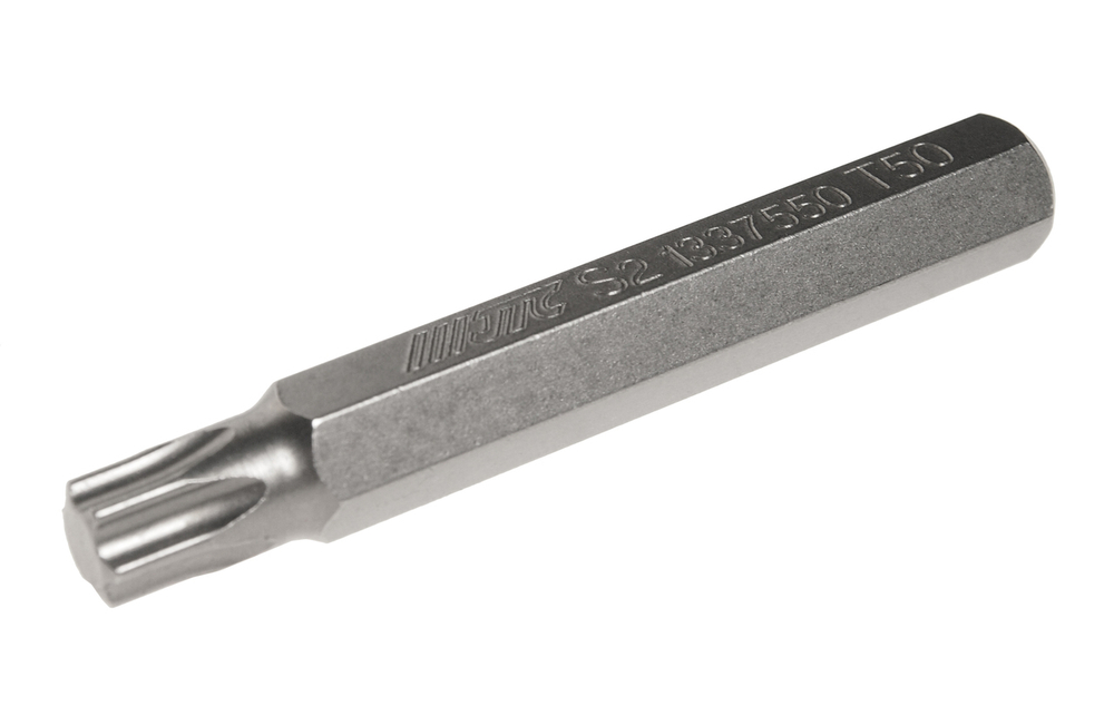 Бита TORX Т50х75мм 10мм удлиненная S2 JTC