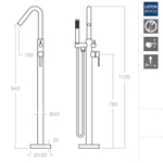 Напольный смеситель для ванны DRAKO 338503S