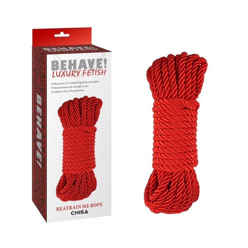 Красная веревка для связывания Reatrain Me Rope 10 метров (Цвет: красный)