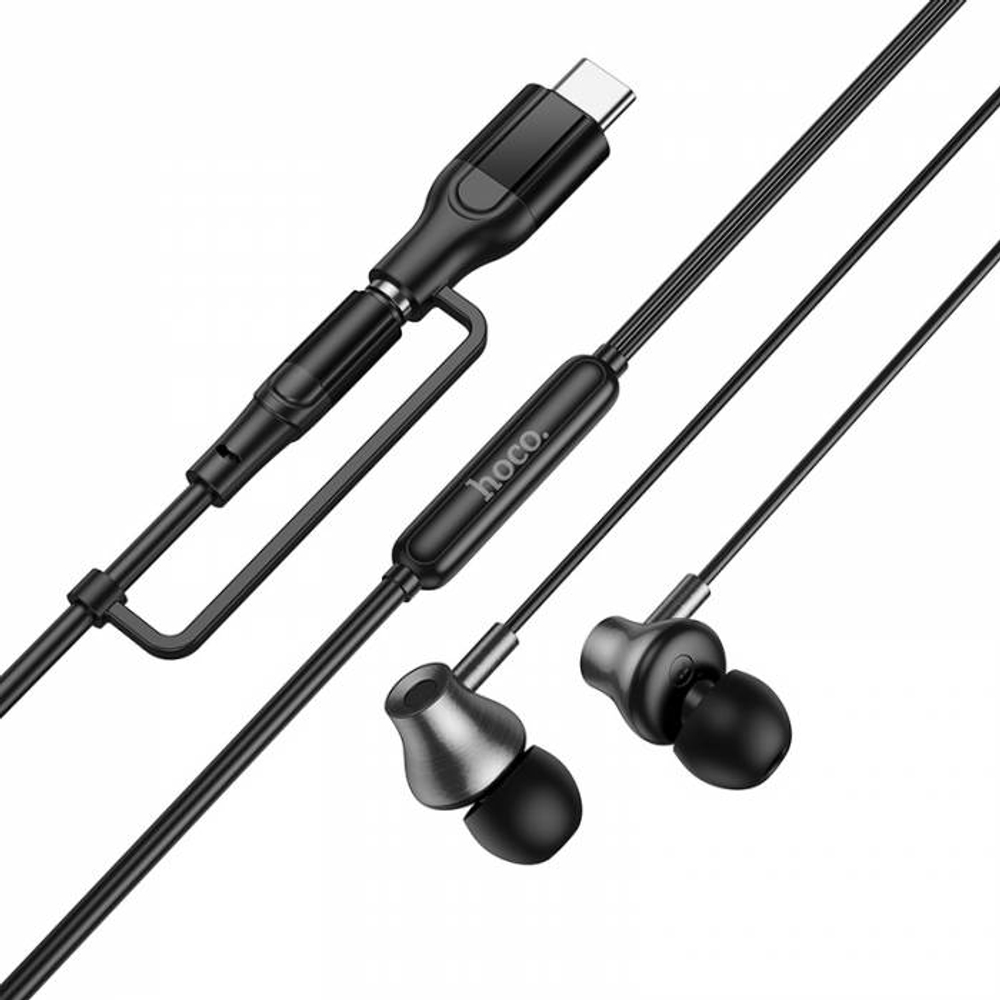 Проводные наушники для Type-C 2-in-1 Hoco M119A (black)