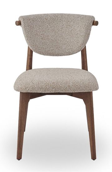 Стул TS-2/ бежевый/цвет орех /массив ясеня