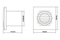 Накладной вентилятор Europlast Т100 HT (таймер и датчик влажности)
