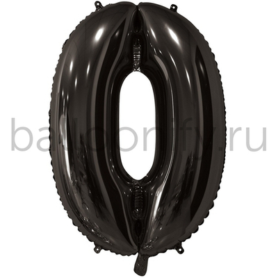 Шар ЦИФРА 0 Black 26" 66 см