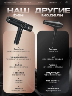 Фен стайлер для волос профессиональный с ионизацией