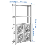 Книжный шкаф - IVAR IKEA/ ИВАР ИКЕА,  179х89 см, под беленый дуб