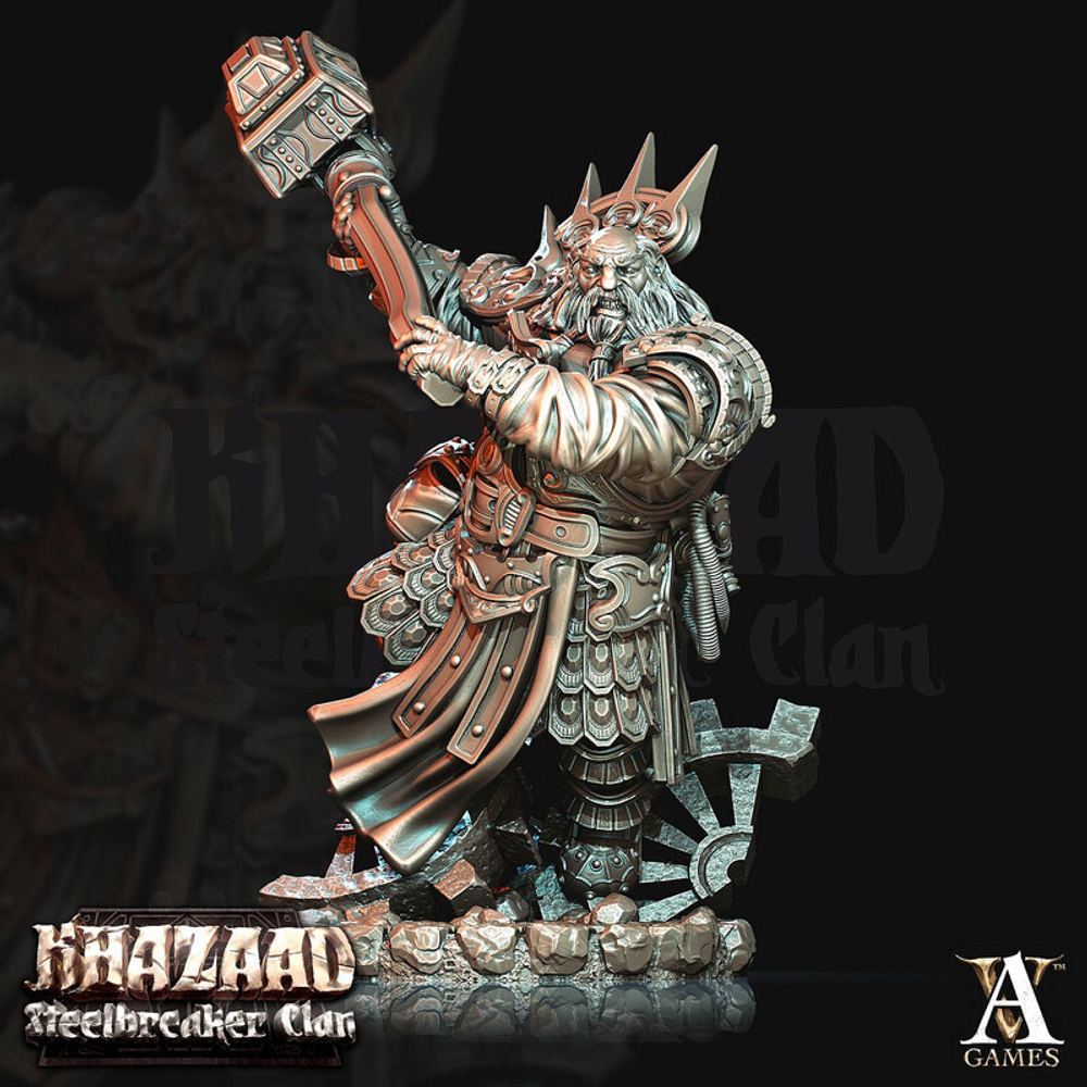 Grand Alliance Order  Dwarfs Дварф воитель с молотом миниатюра для dnd, днд, pathfinder, фентези, Настольная игра, НРИ, Варгейм, РПГ