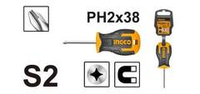 Отвертка крестовая PH2x38 мм INGCO HS68PH2038 INDUSTRIAL