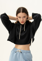 Худи Bowery NYC укороченное оверсайз Pirate Black