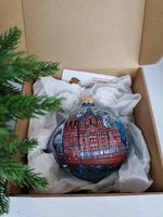 Шар стеклянный "Спас на крови",  ручная роспись