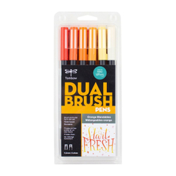 Набор Tombow AB-T Dual Brush 6 Orange Blendables