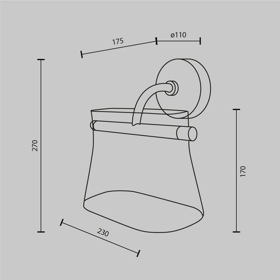 Настенный светильник (бра) Maytoni MOD170WL-L8BS3K2