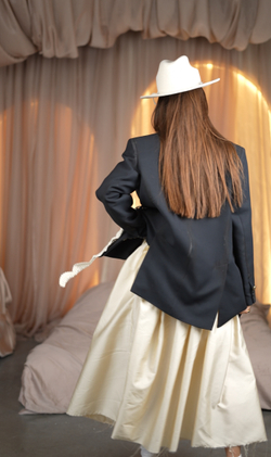 Юбка из тафты 100% шелк, молочный