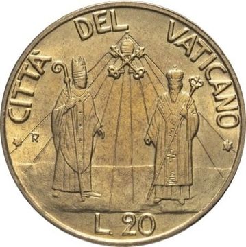 20 лир 1990 Ватикан