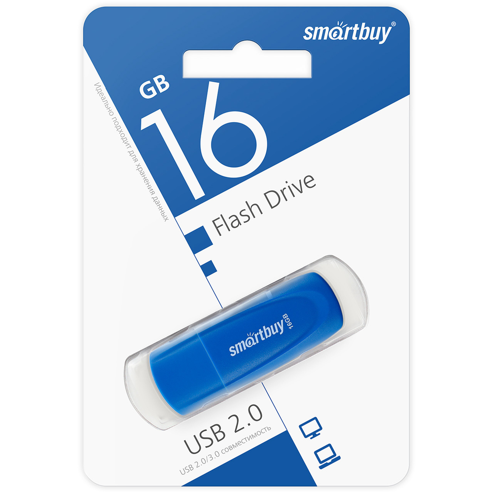 USB карта памяти 16ГБ Smart Buy Scout (синий)