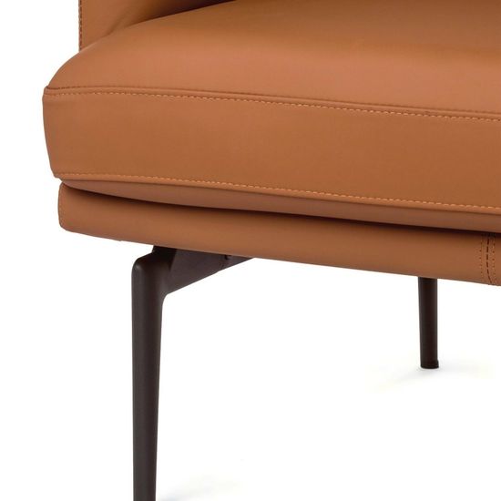 Кресло Bisq коричневая кожа 