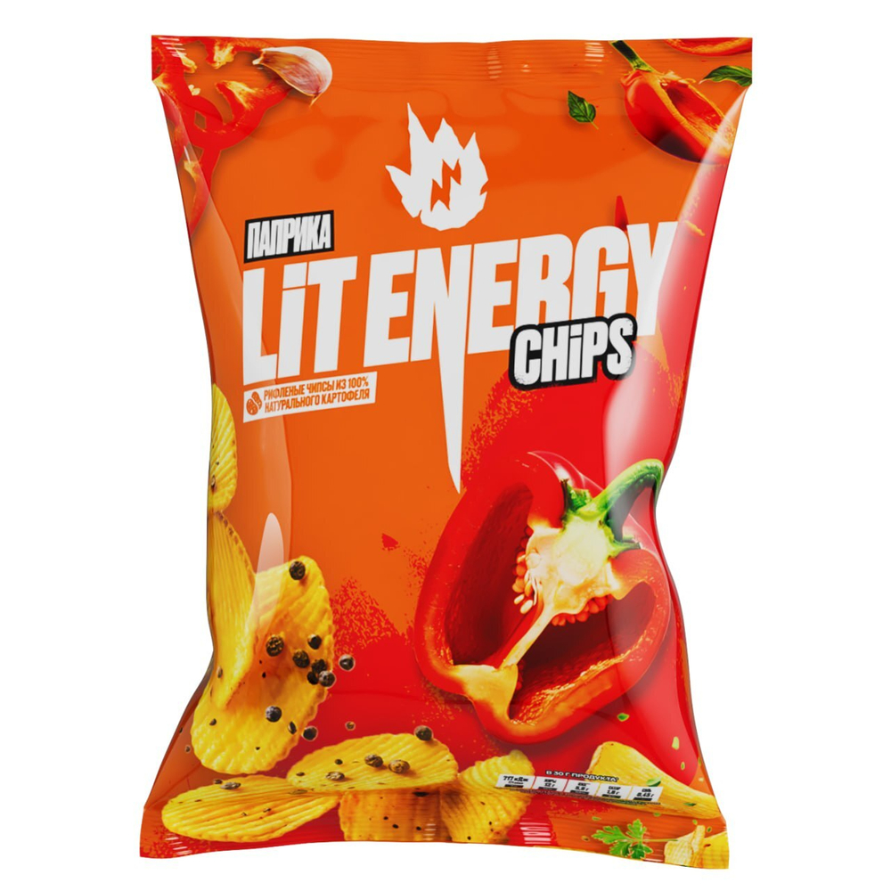 Чипсы "LIT ENERGY" Паприка 120г.