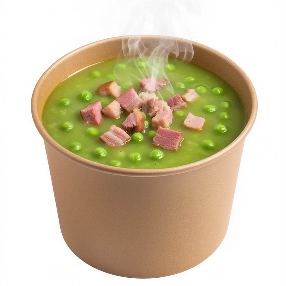 Контейнер бумажный для супа Ant Soup 390 мл d100 мм h77 мм дно 1/500