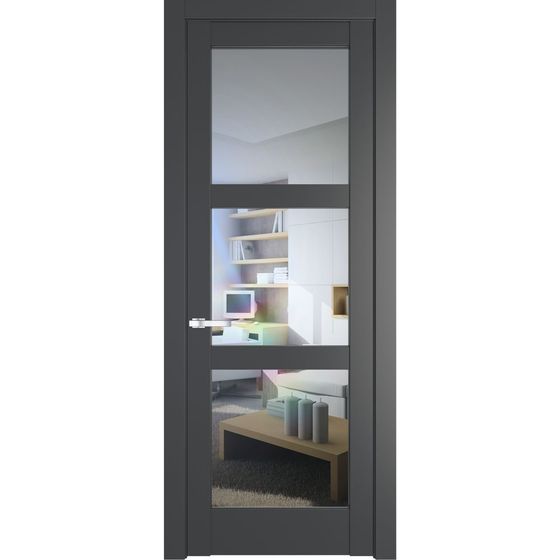 Межкомнатная дверь эмаль Profil Doors 4.6.2PD графит остеклённая
