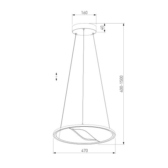 40026/1 LED / подвесной светильник / серый