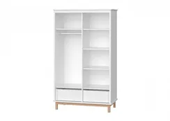 Шкаф двухдверный Ellipse Classic со скрытыми ящиками Белый