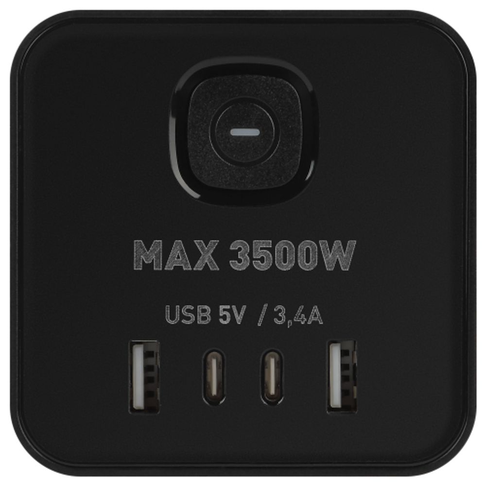 Сетевой фильтр ЭРА TWR-8es-1,5m-4USB-B башня с защитой заземлением с выключателем 8 розеток+4xUSBA+C 1,5м 16А черный | Сетевые фильтры