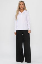 Лонгслив с воротничком Ритм жизни (белый) Б14407-6М LT Collection