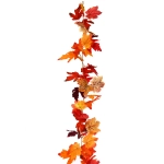 Лиана искусственная «Green garden» 170см клен, цвет оранжево-красный