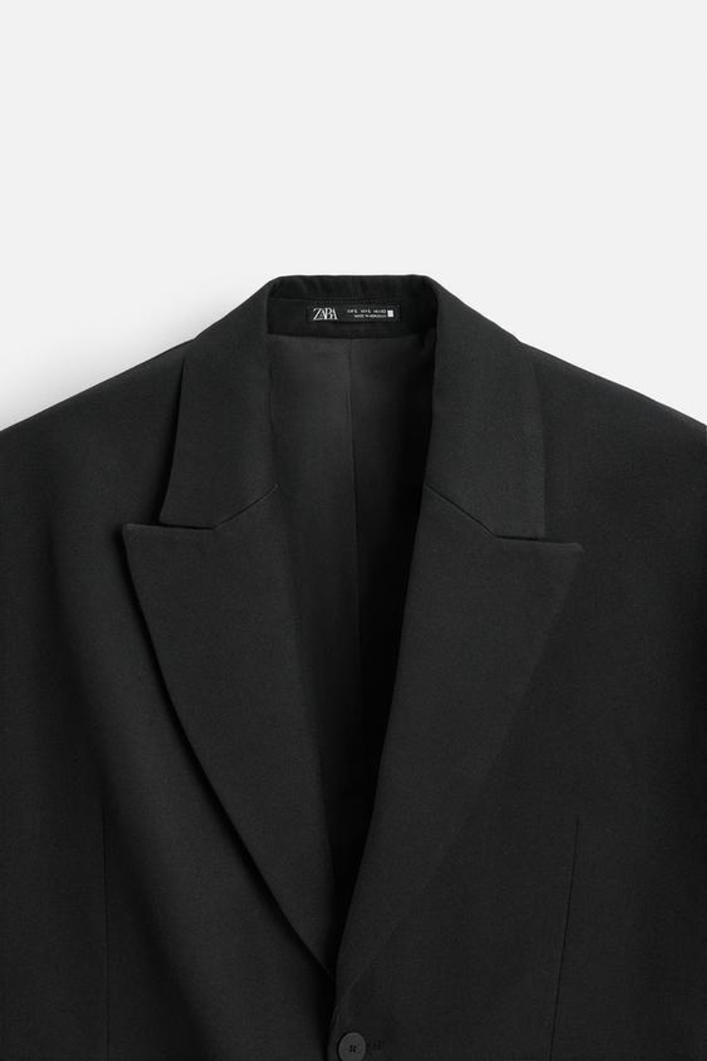 ZARA УКОРОЧЕННЫЙ БЛЕЙЗЕР, ЧЕРНЫЙ