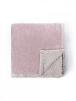 Плед DeNASTIA twinsoft 150x200 100% полиэстер шенилл,шерпа сиреневый,серый