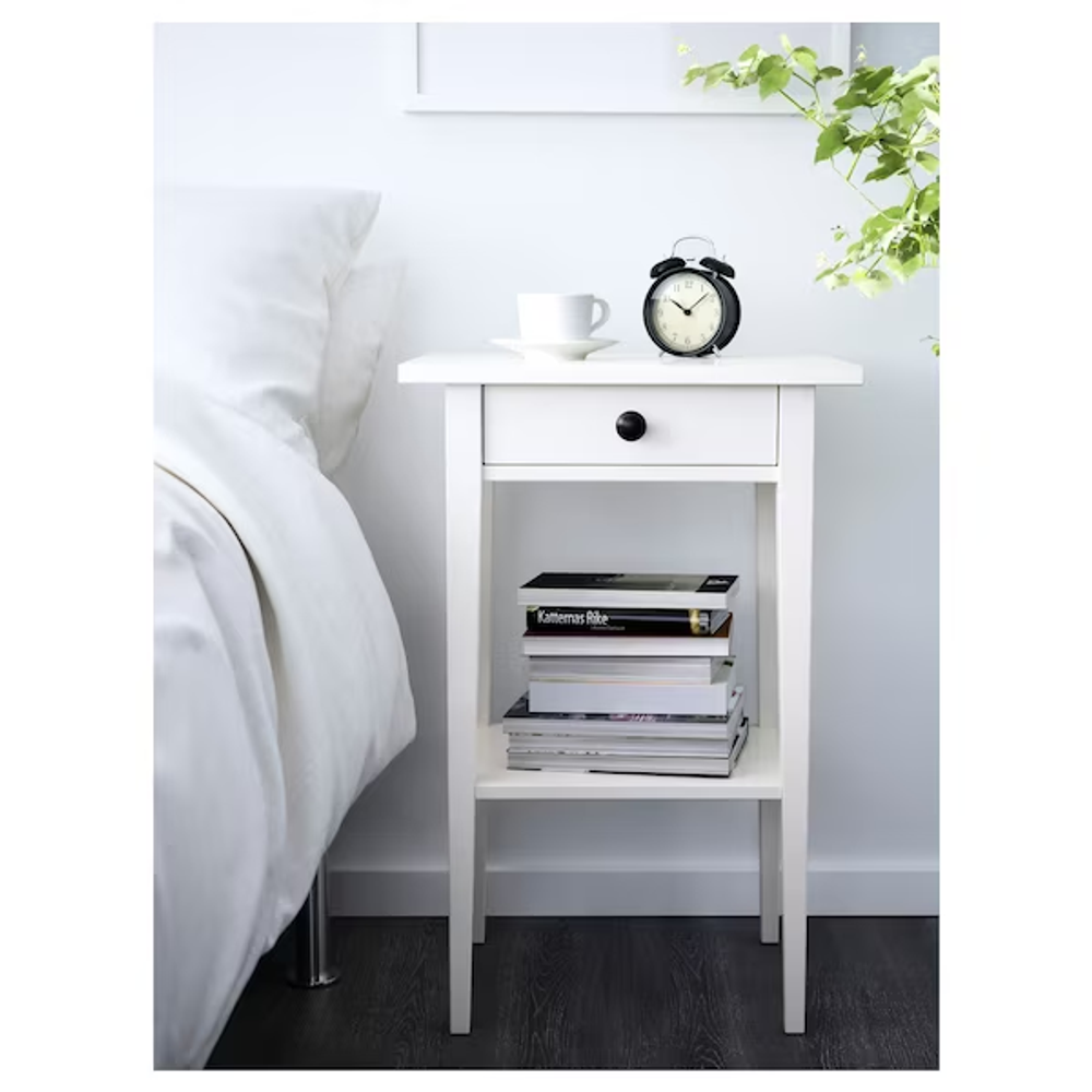 ХЕМНЕС HEMNES Тумбочка 46х35 см с выдвижным ящиком белый